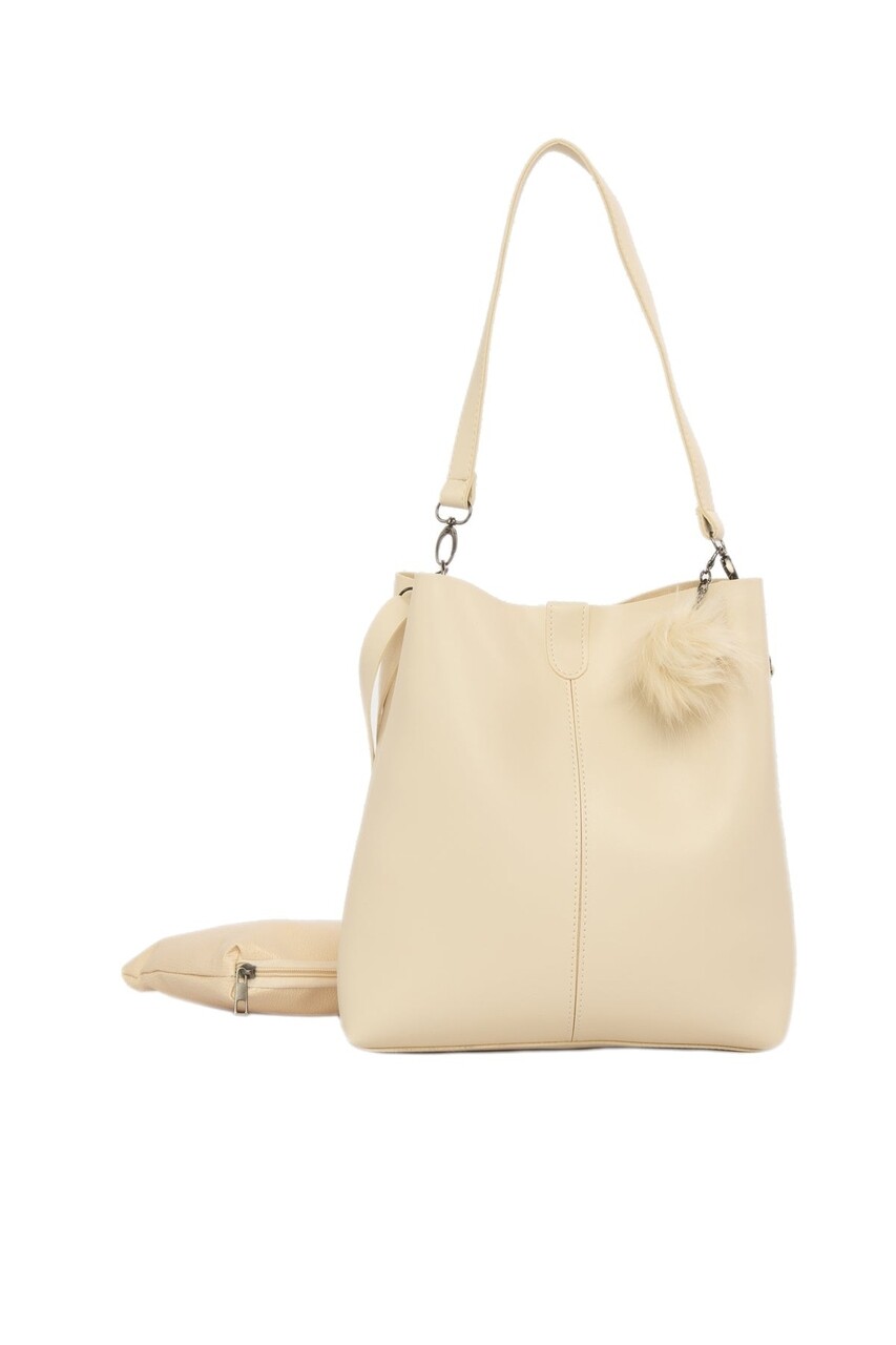 Geanta, Bagmori, 2770 - 38282 - Cream, piele ecologica, crem - imagine 5